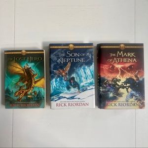 Heroes of Olympus Book Set 1 2 3 Hardcover Rick Riordan Neptune Athena Lost Hero
